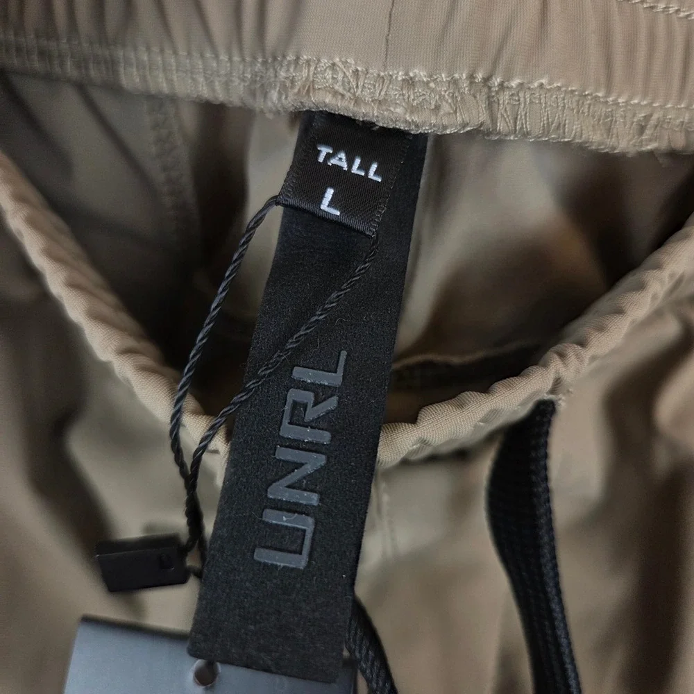 UNRL In-Flex Jogger III Mens L Tall Khaki Performance Pants Active Stretch
